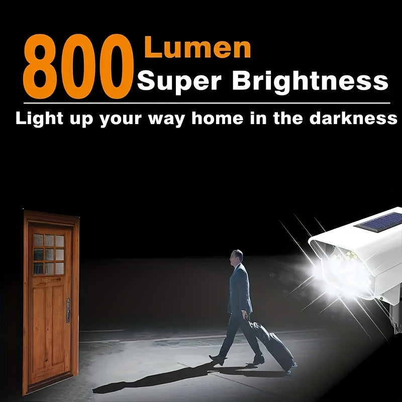 Remote Control Motion Sensor Solar Security Camera Light, 800 Lumens, 77 LEDs