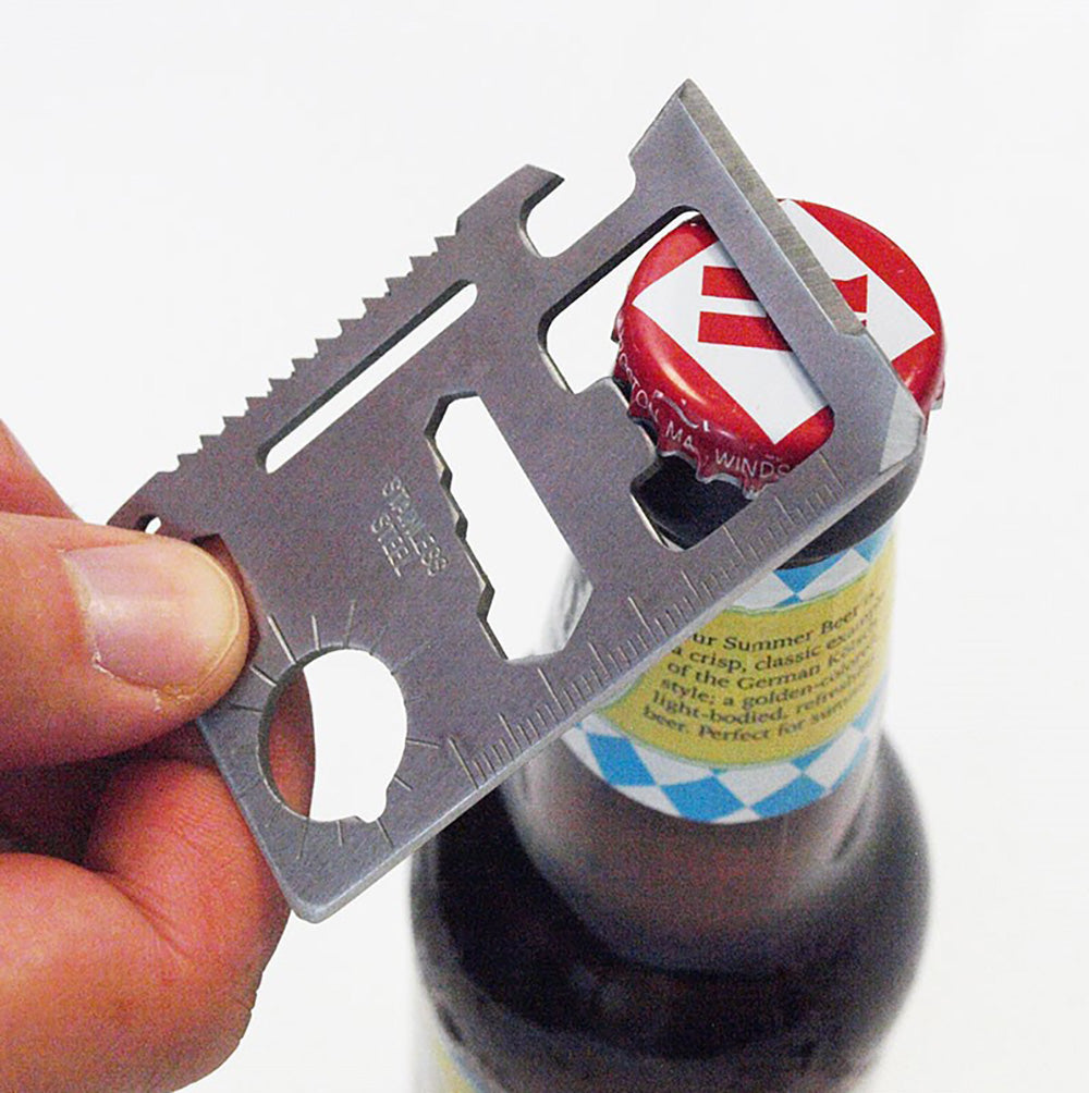 12-in-1 Stainless Steel Wallet Tool