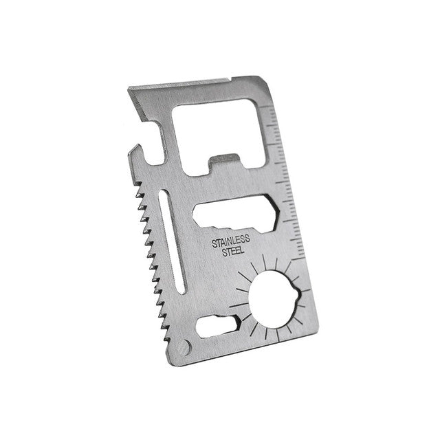 12-in-1 Stainless Steel Wallet Tool