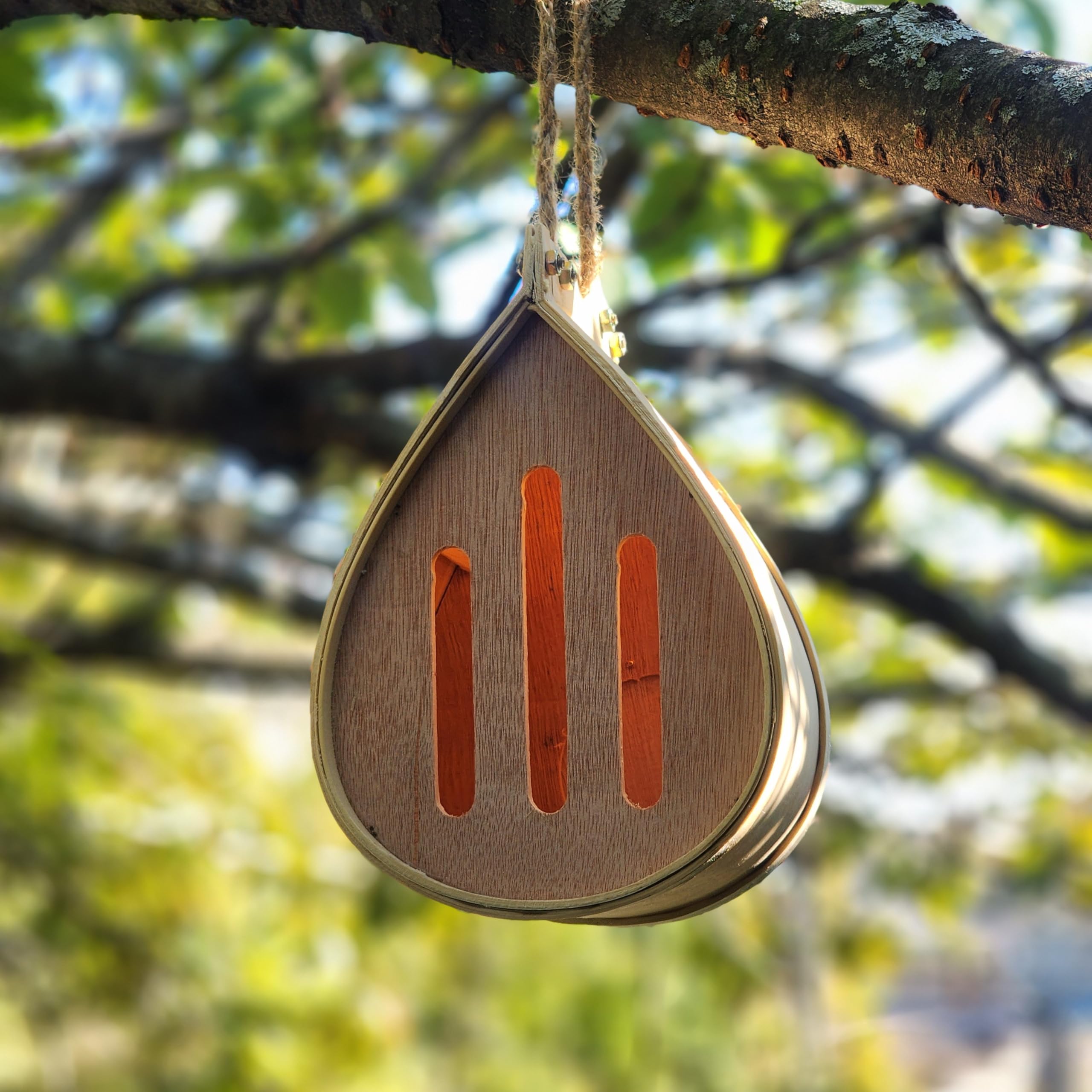 Pollinating Palace-Wooden Hanging Butterfly House, Natural Habitat to Attract Butterflies to Your Garden and Yard