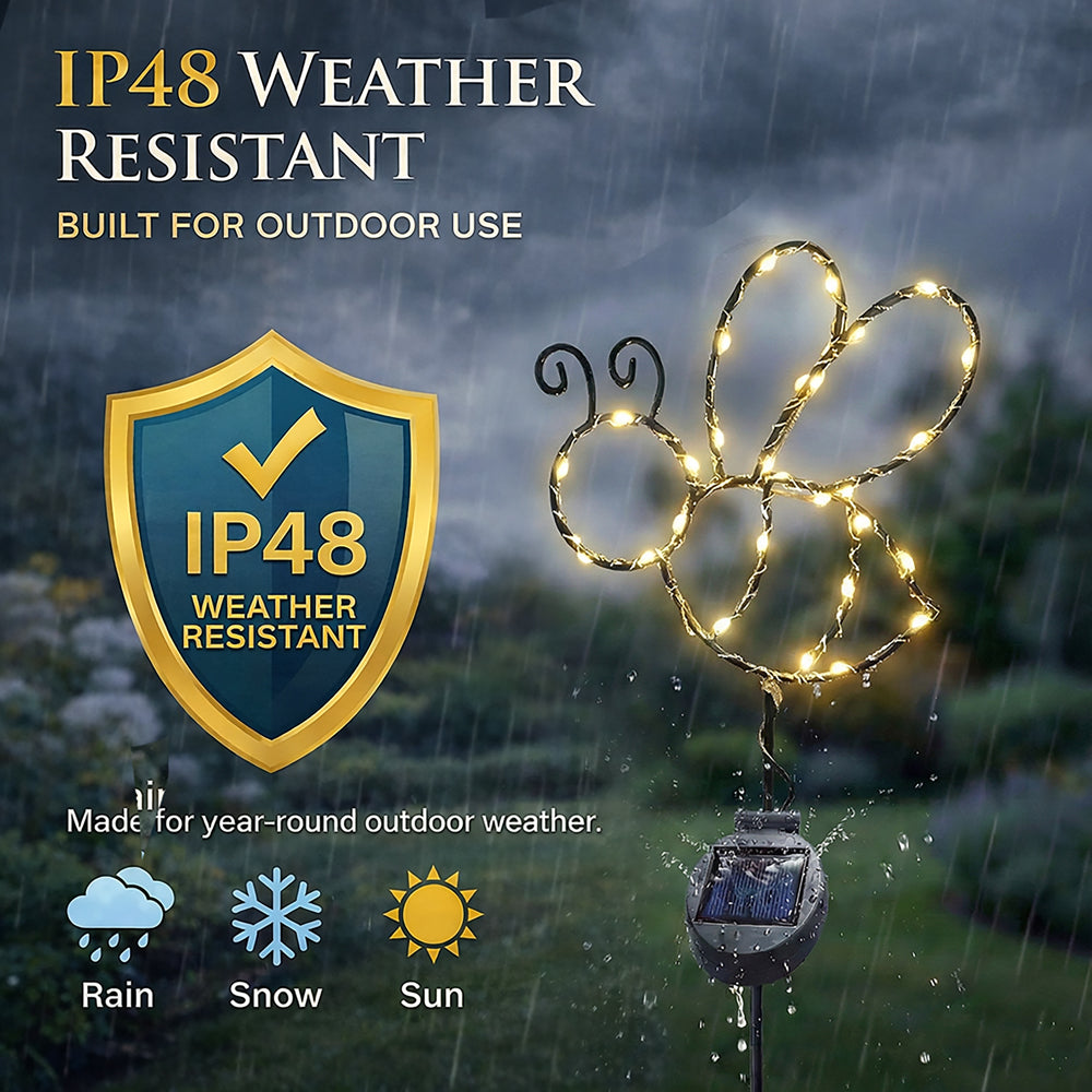 SunStake 🐝Bee-Shaped Metal Frame Solar LED Garden Lights (Set of 2)