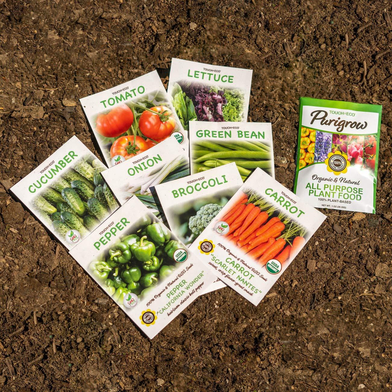 Backyard Farmers Market - Grow Fresh, Organic, GMO-Free Vegetables at Home - 8 Pack Seed Kit