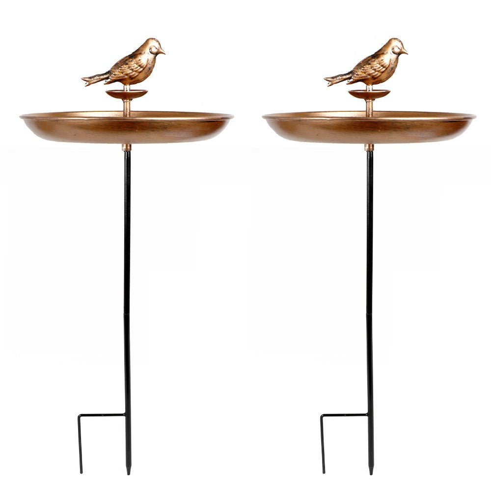 Bird Bath and Butterfly Oasis – Pollinator Fountain with Stake & Railing Mount – Great Gift for Bird Watchers & Gardeners