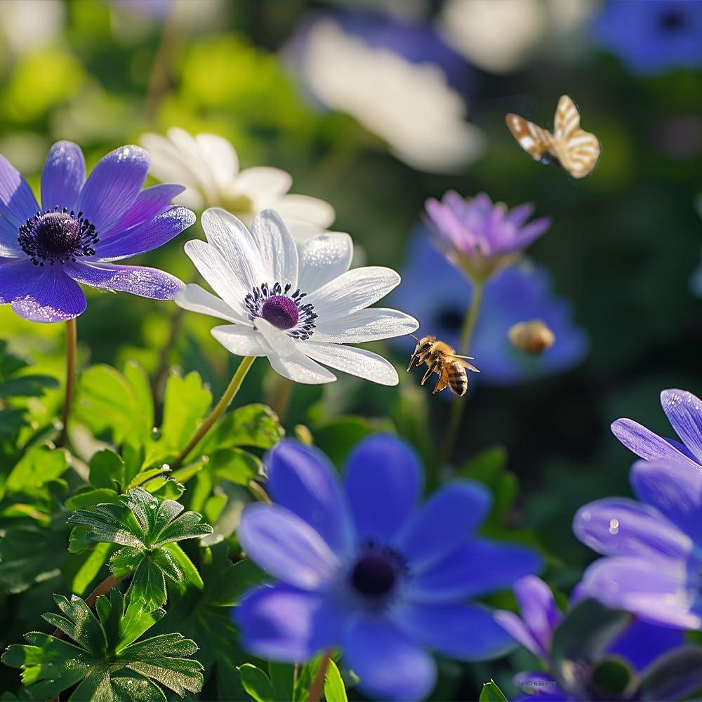 Anemone Dutch Fireworks Flower Bulbs Mix - Beautiful and Bright Flowers Perfect for Gardens - Includes 15 or 30 Flower Bulbs