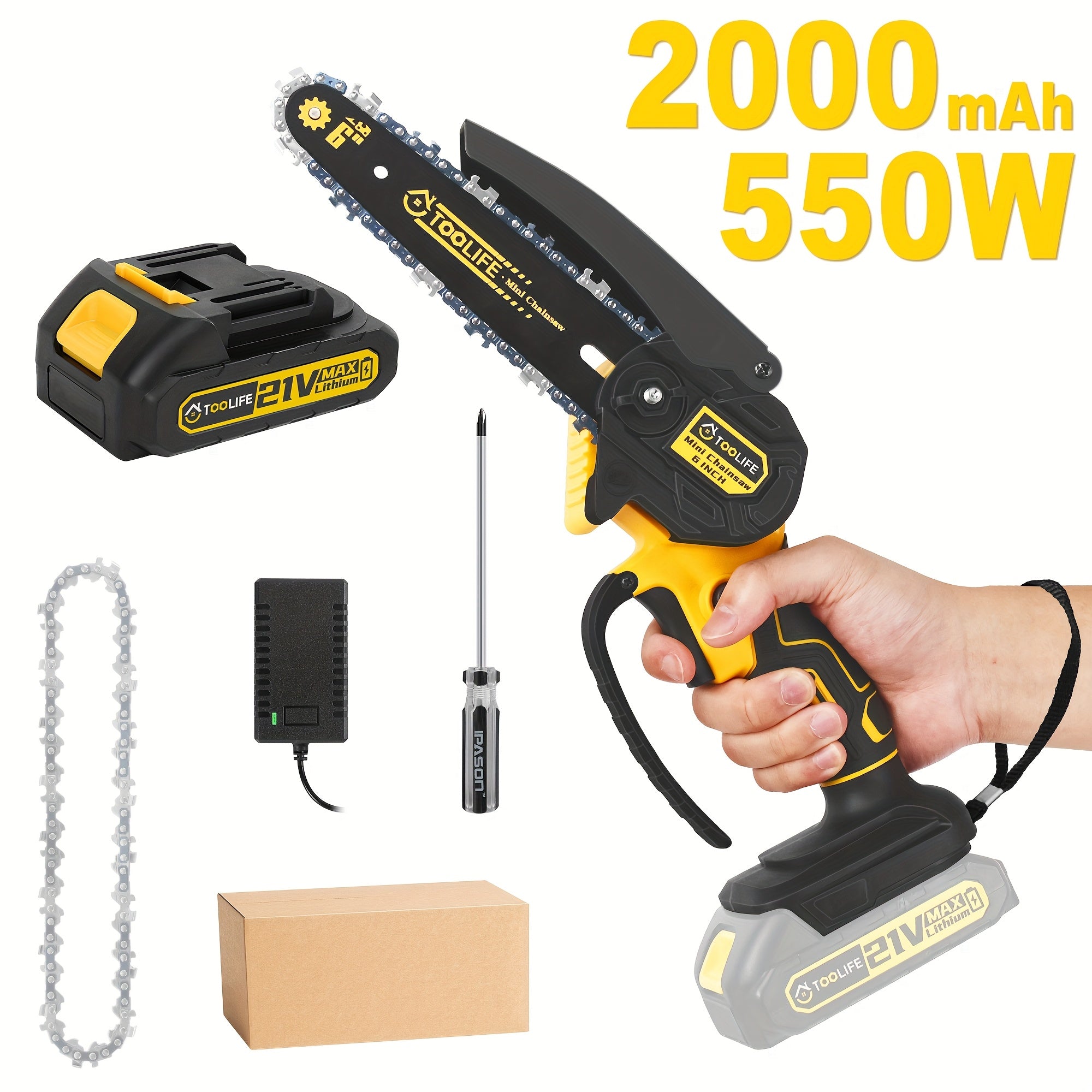 Chainsaw Cordless 6/12 Inch Handheld
