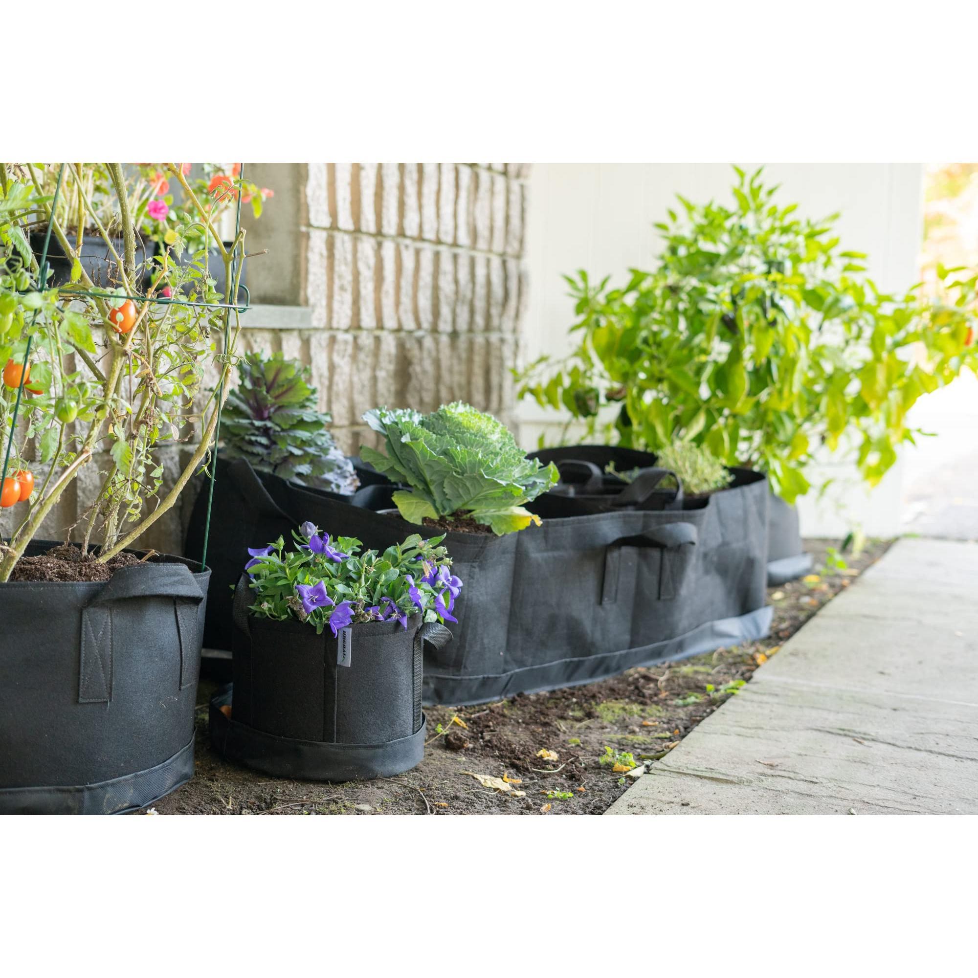 Eco-Friendly Garden Bed Grow Bag Planters 60 Gallon for Easy Gardening Around The House and Apartment. Heavy Duty Fabric - 1000's Sold