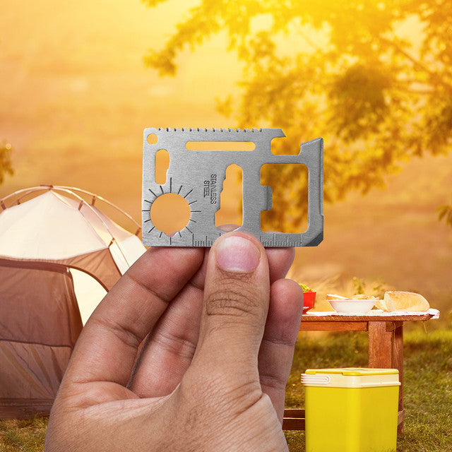 12-in-1 Stainless Steel Wallet Tool