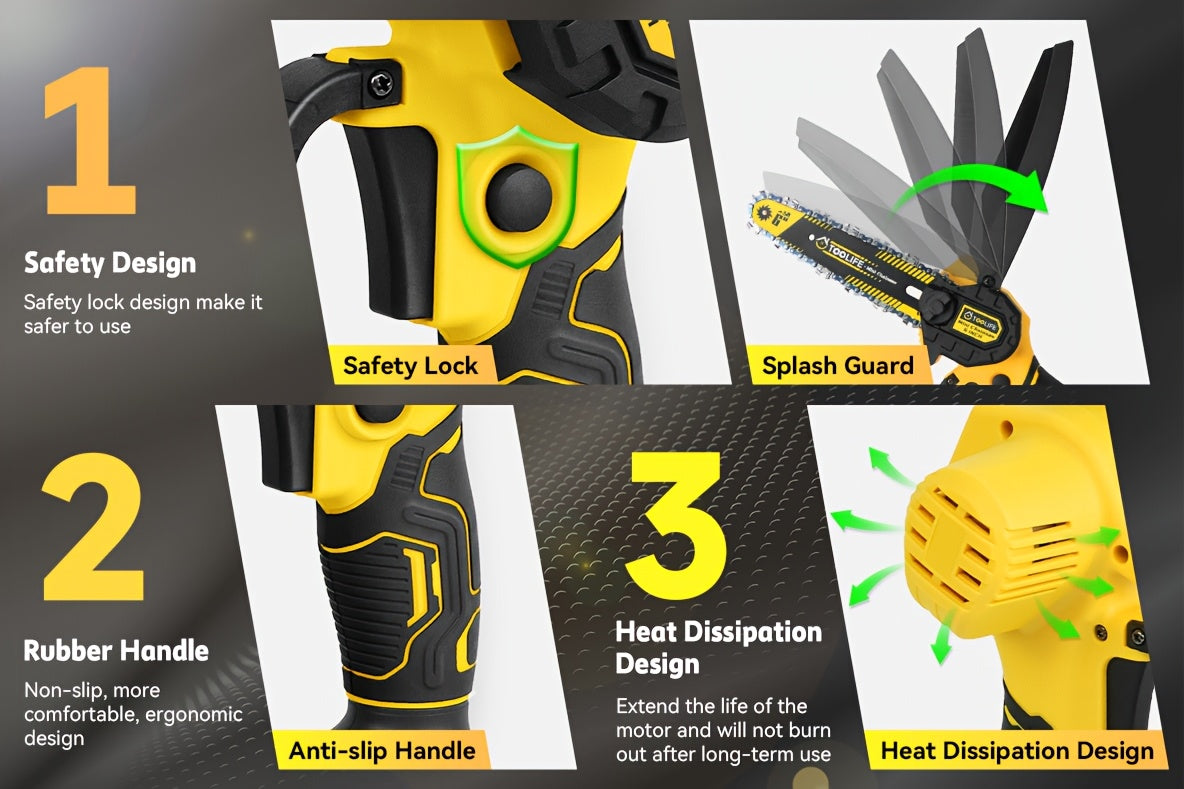 Chainsaw Cordless 6/12 Inch Handheld