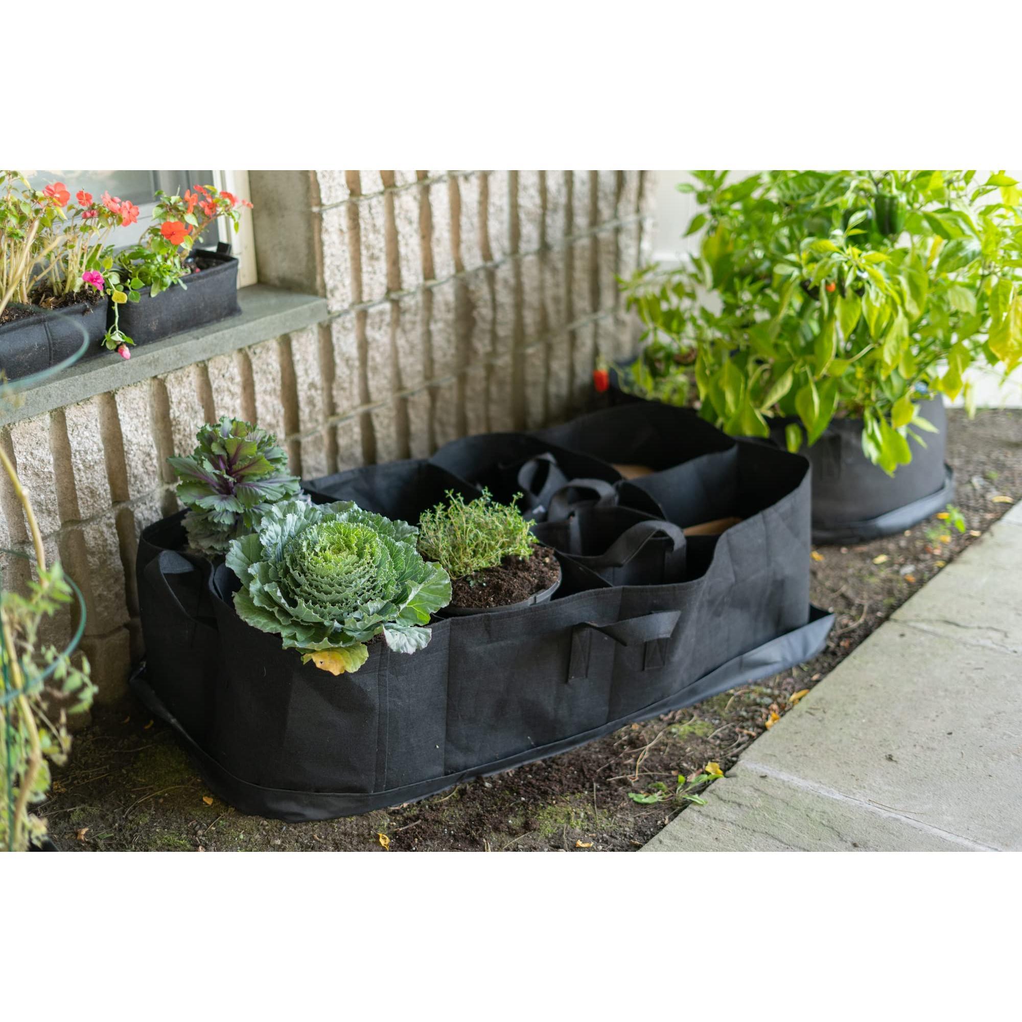 Eco-Friendly Garden Bed Grow Bag Planters 60 Gallon for Easy Gardening Around The House and Apartment. Heavy Duty Fabric - 1000's Sold