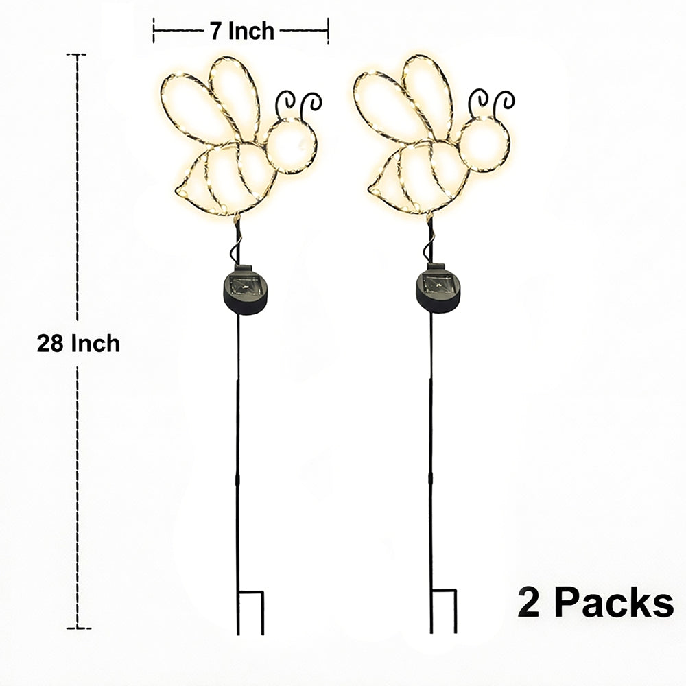 SunStake 🐝Bee-Shaped Metal Frame Solar LED Garden Lights (Set of 2)