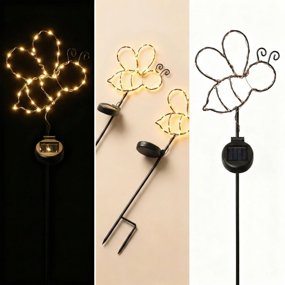 SunStake 🐝Bee-Shaped Metal Frame Solar LED Garden Lights (Set of 2)