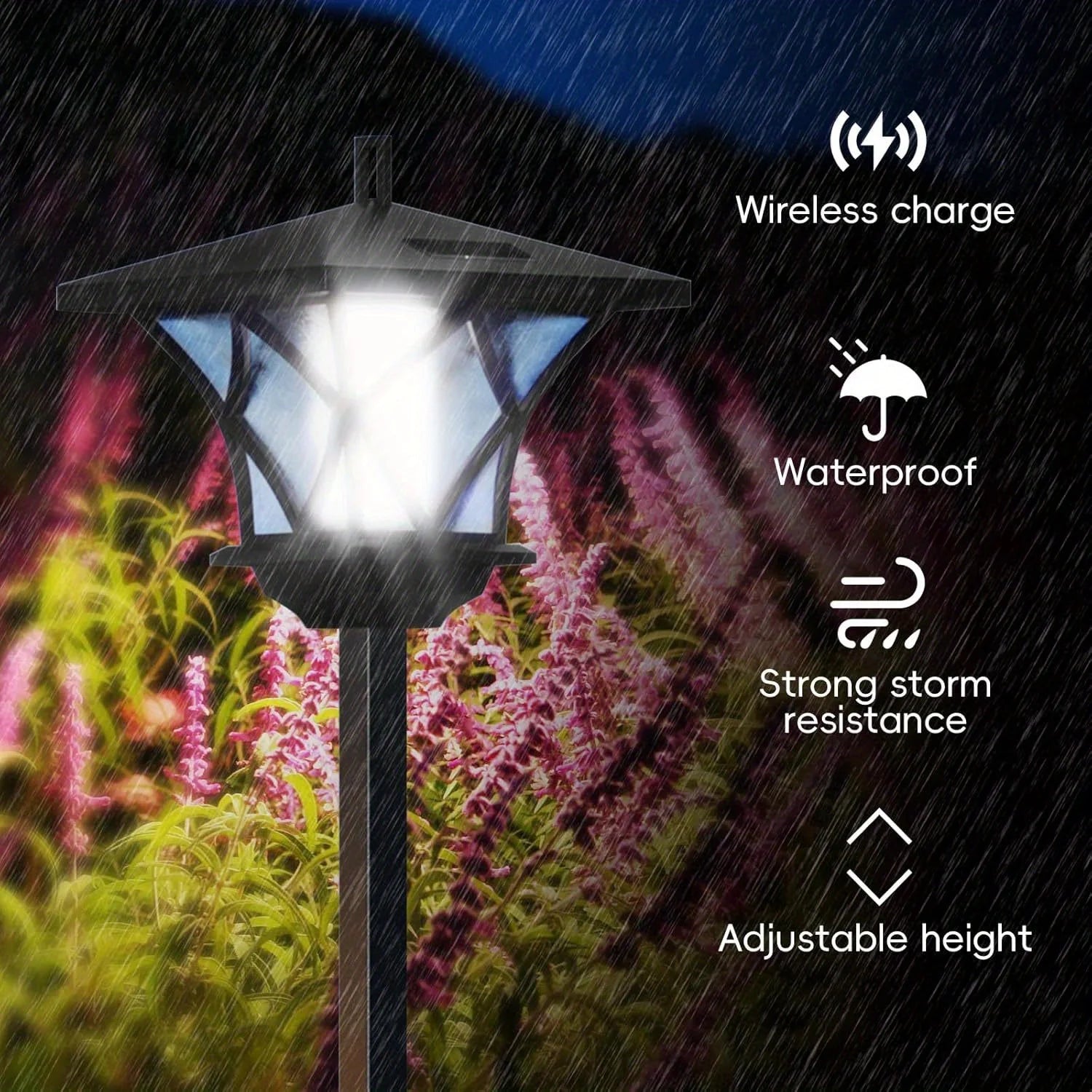 Solar Lamp Post Vintage Street Lights