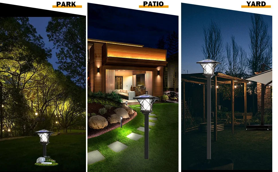 Solar Lamp Post Vintage Street Lights