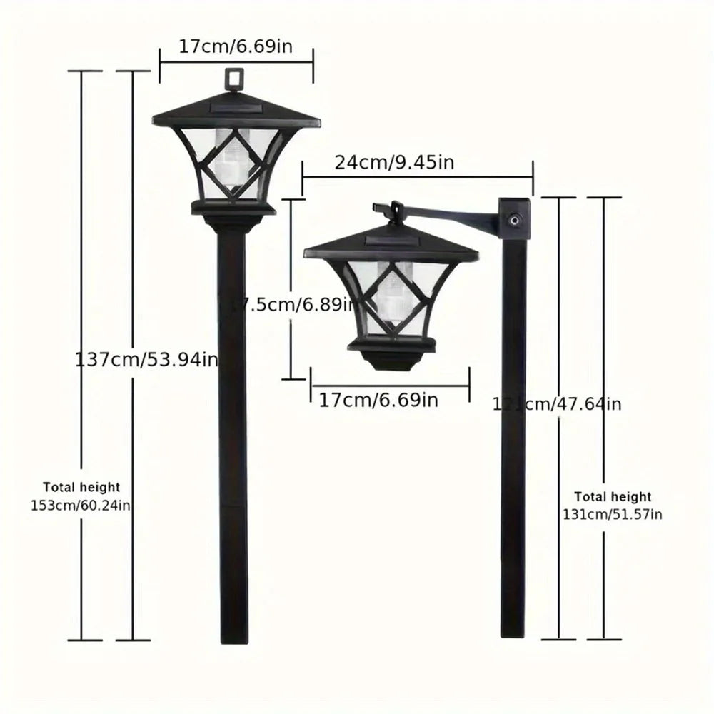 Solar Lamp Post Vintage Street Lights