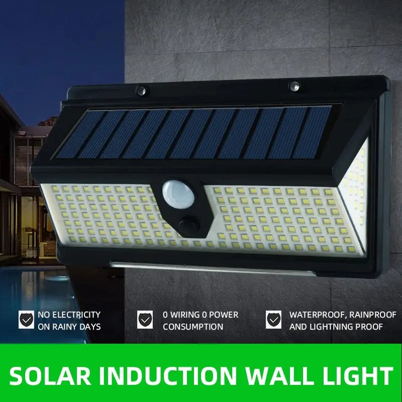 190 LEDs Motion Sensor Solar Wall Light