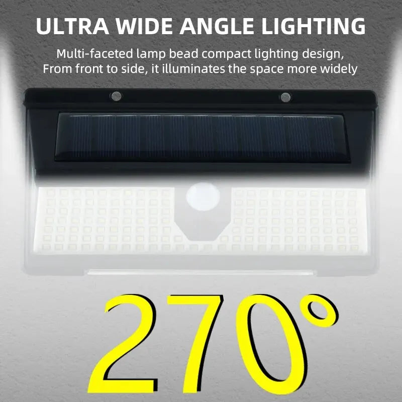 190 LEDs Motion Sensor Solar Wall Light