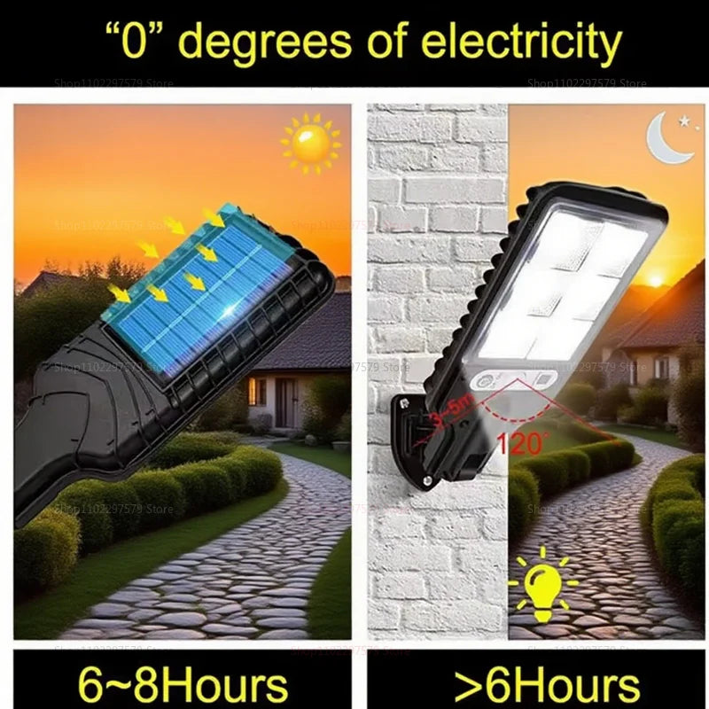 Solar Street Lights - Automatic LED Remote Control Motion Sensor