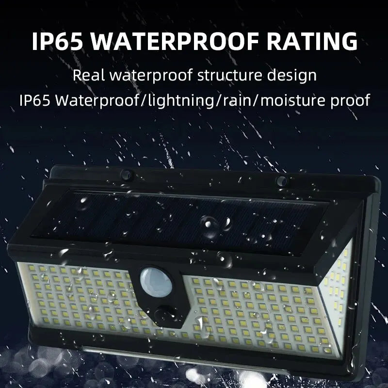 190 LEDs Motion Sensor Solar Wall Light