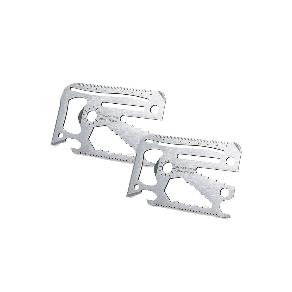 Wallet Wizard 26 in 1 Multi Tool - Slim Steel Pocket Tool with 17 Functions