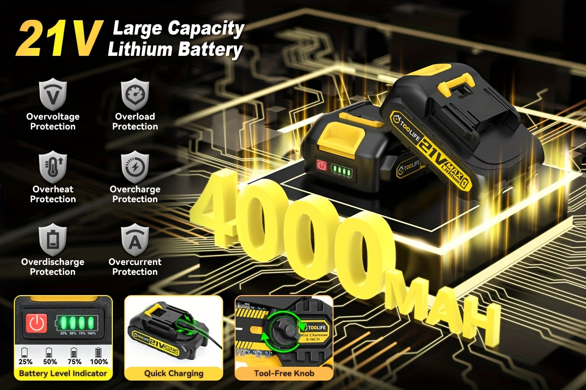 Chainsaw Cordless 6/12 Inch Handheld
