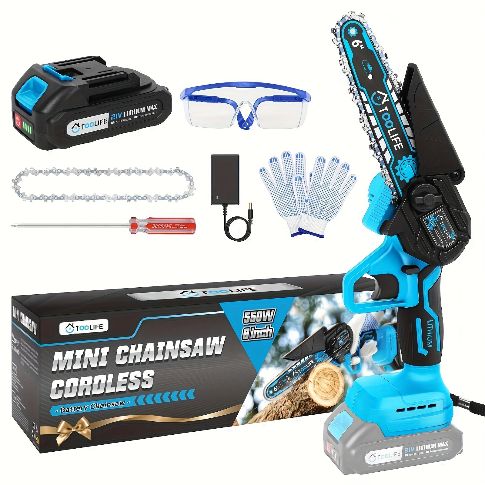 Chainsaw Cordless 6/12 Inch Handheld