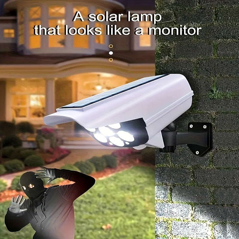 Remote Control Motion Sensor Solar Security Camera Light, 800 Lumens, 77 LEDs