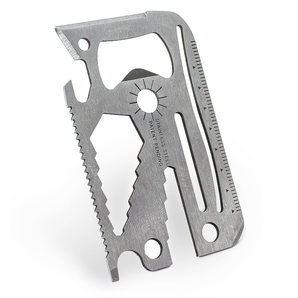 Wallet Wizard 26 in 1 Multi Tool - Slim Steel Pocket Tool with 17 Functions