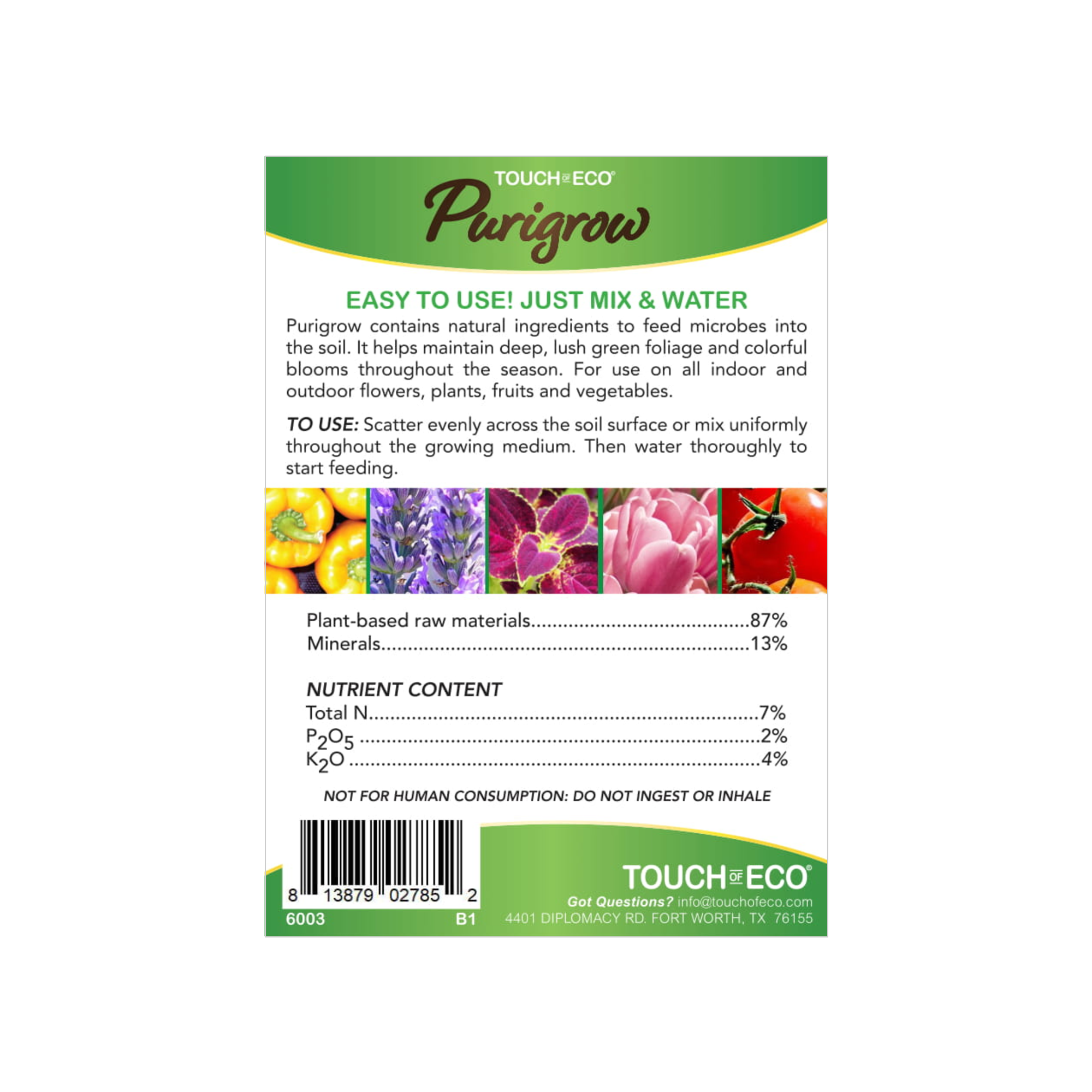 Organic & Natural All Purpose Plant Food - 100% Plant Based - Great for Indoor, Outdoor Flowers, Plants, Fruits and Vegetables