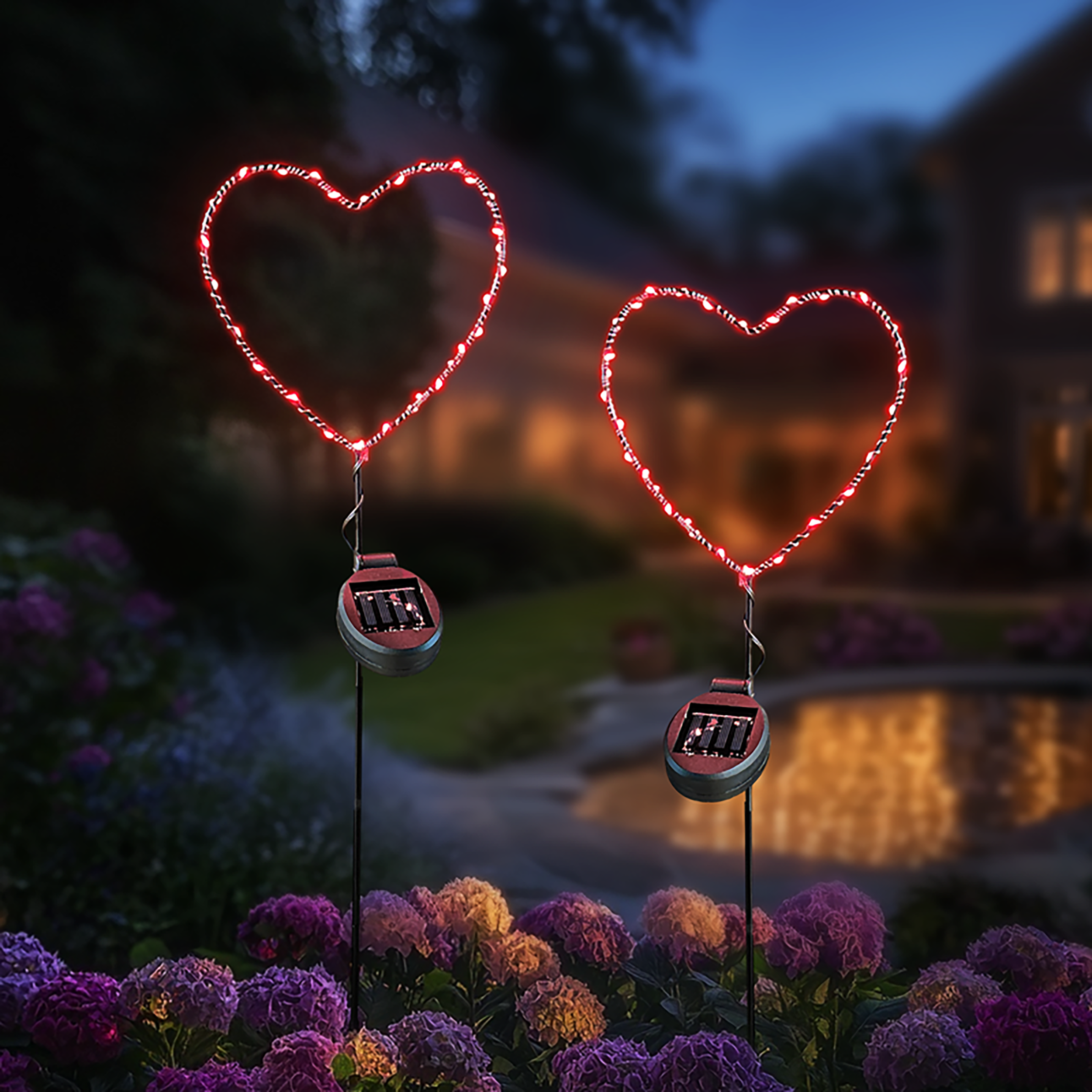 SunStake ❤️ Heart-Shaped Metal Frame Solar LED Garden Lights SunStake ❤️ Heart-Shaped Metal Frame Solar LED Garden Lights
